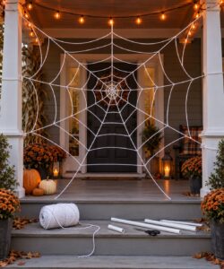 how to make a giant spider web for your porch