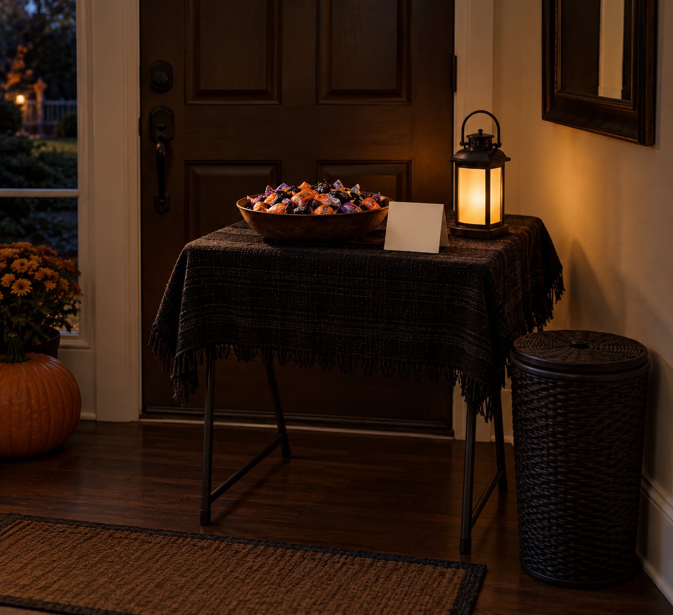 how to pass out candy without answering the door