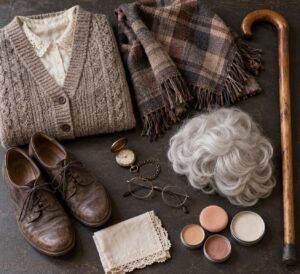 how to make a convincing old man or old woman costume