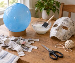 how to make papier mache masks at home