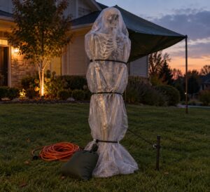 how to weatherproof outdoor halloween props