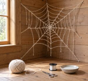 how to make fake cobwebs without the spray cans