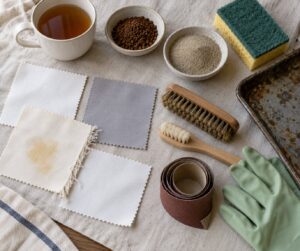 how to age fabric to look worn and haunted