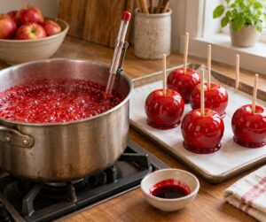 how to make candy apples with a hard shell