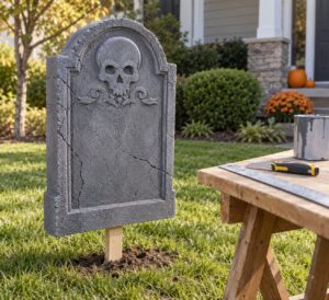 how to make tombstones out of foam insulation