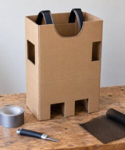 how to make a cardboard box costume kids can walk in