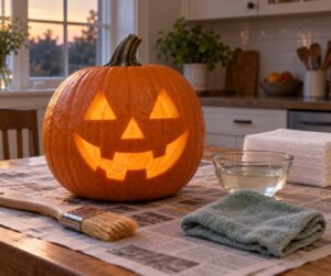 how to keep a carved pumpkin from rotting