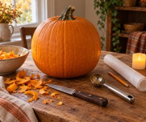 how to make a pumpkin look like it is screaming