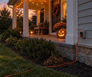 how to power outdoor halloween decorations safely