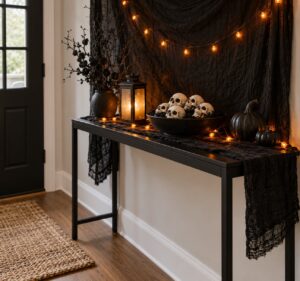 how to make an indoor halloween display in an apartment