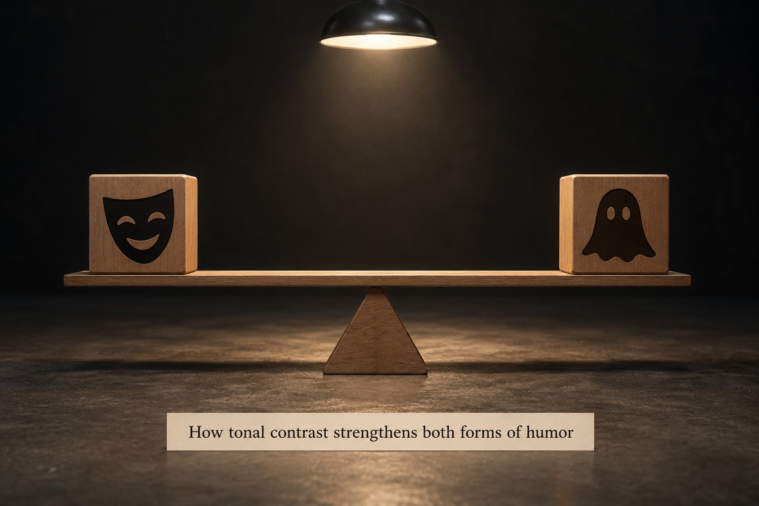 How tonal contrast strengthens both forms of humor