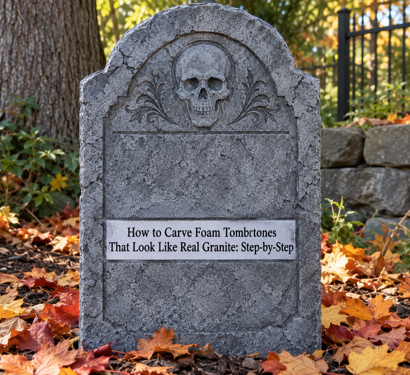 How to Carve Foam Tombstones That Look Like Real Granite: Step-by-Step