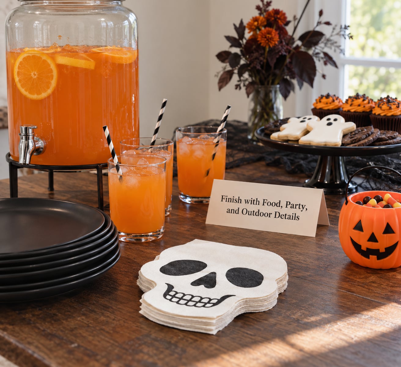 Finish with Food, Party, and Outdoor Details