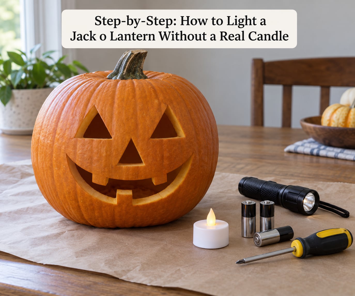 Step-by-Step: How to Light a Jack o Lantern Without a Real Candle