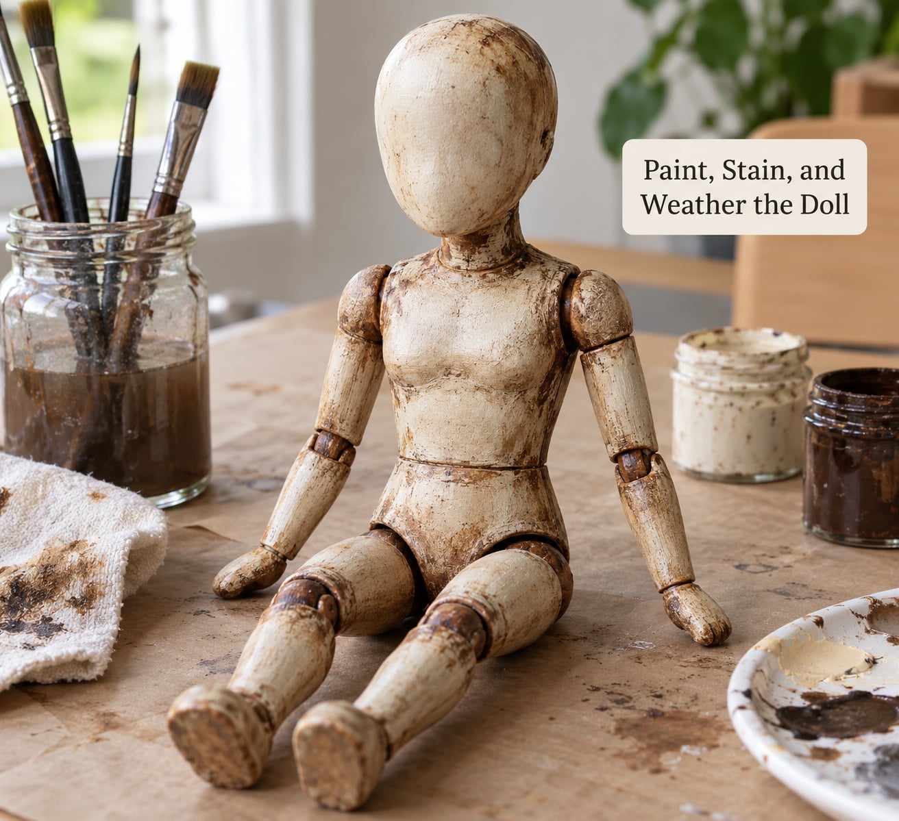 Paint, Stain, and Weather the Doll