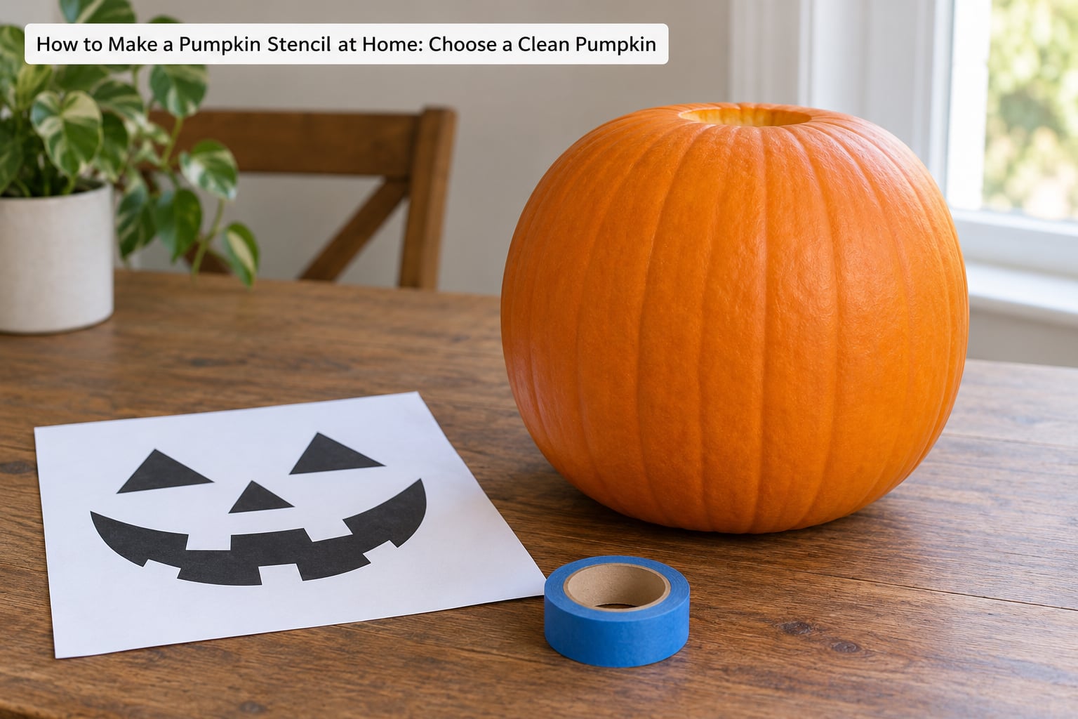 How to Make a Pumpkin Stencil at Home: Choose a Clean Pumpkin