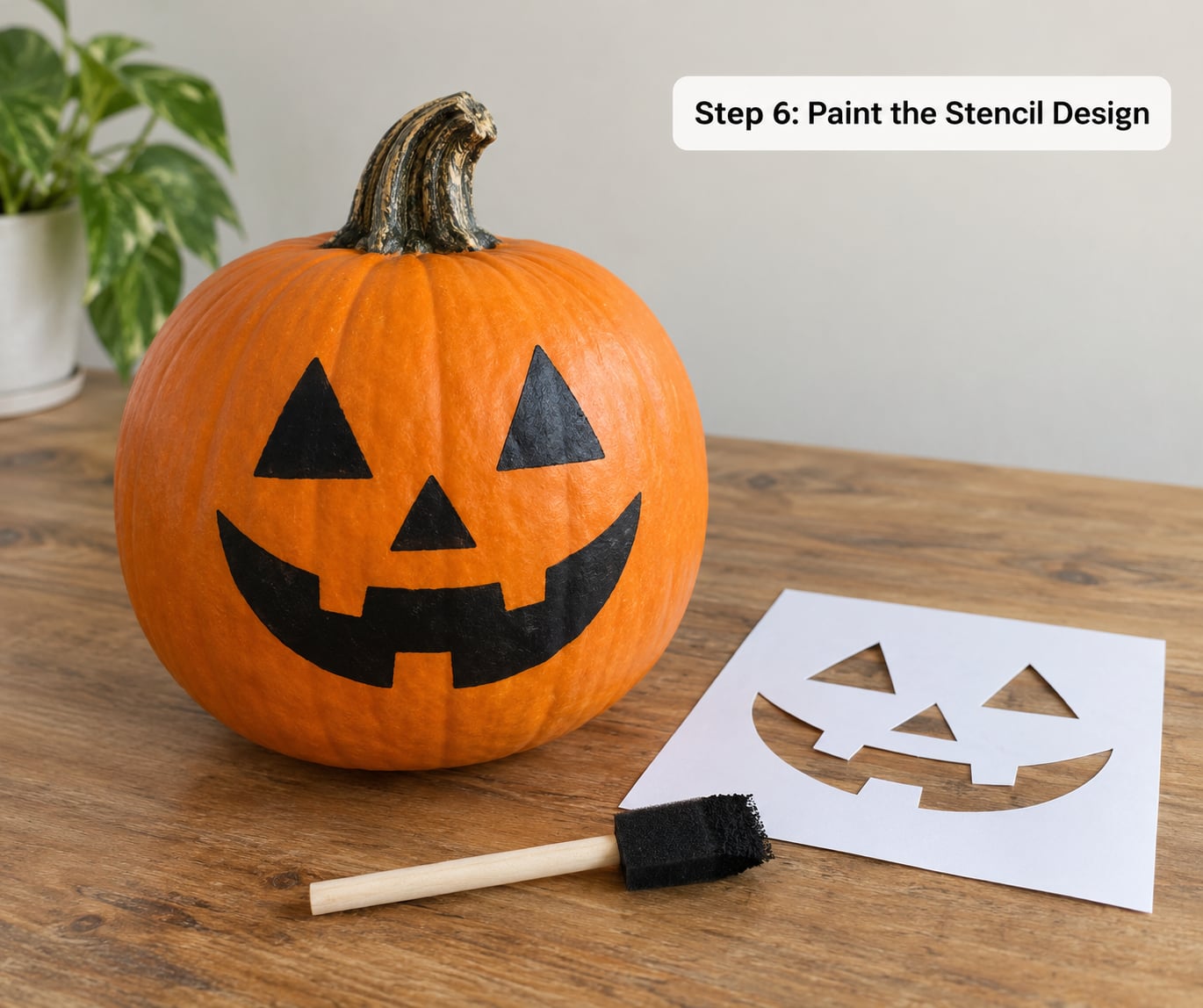 Step 6: Paint the Stencil Design