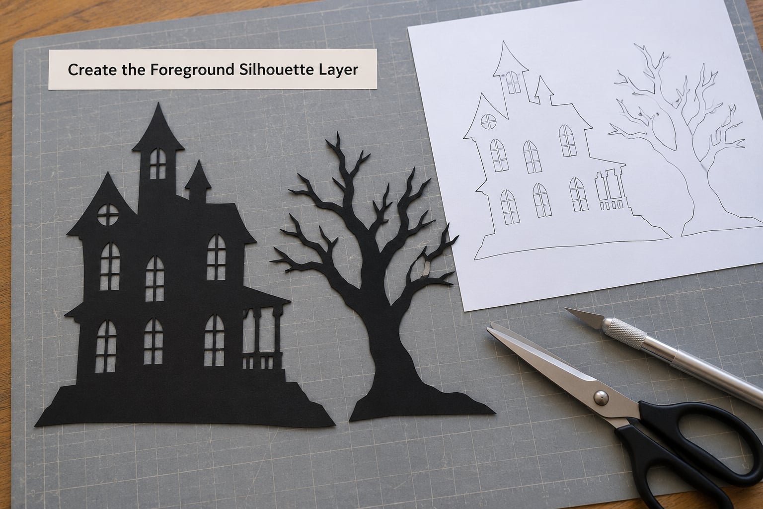 Create the Foreground Silhouette Layer