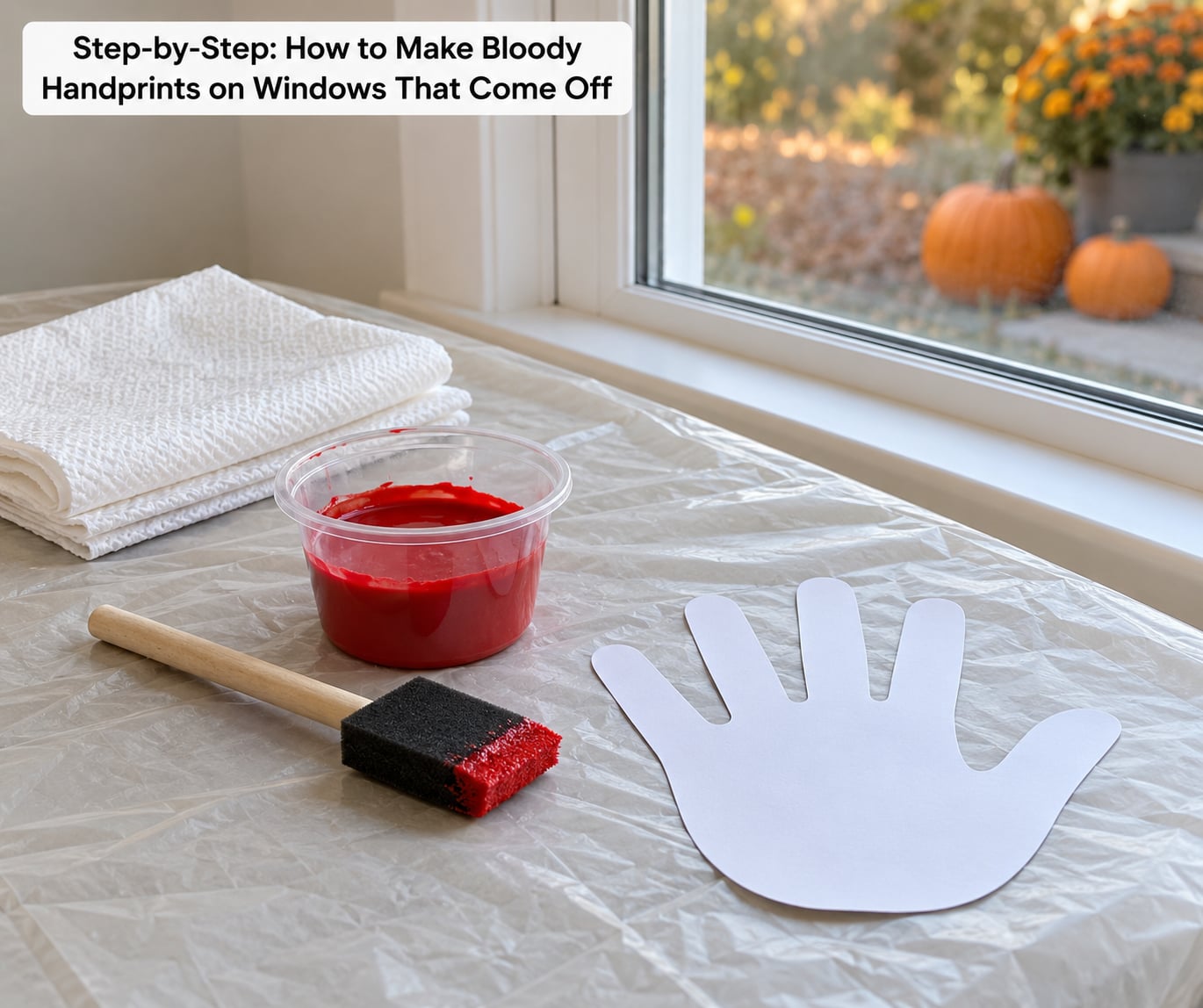 Step-by-Step: How to Make Bloody Handprints on Windows That Come Off