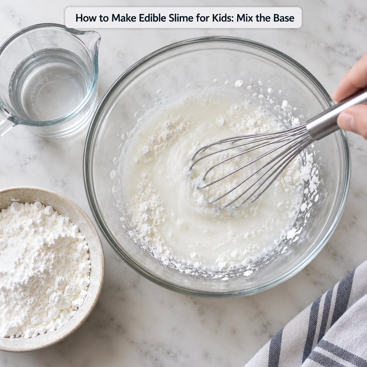 How to Make Edible Slime for Kids: Mix the Base