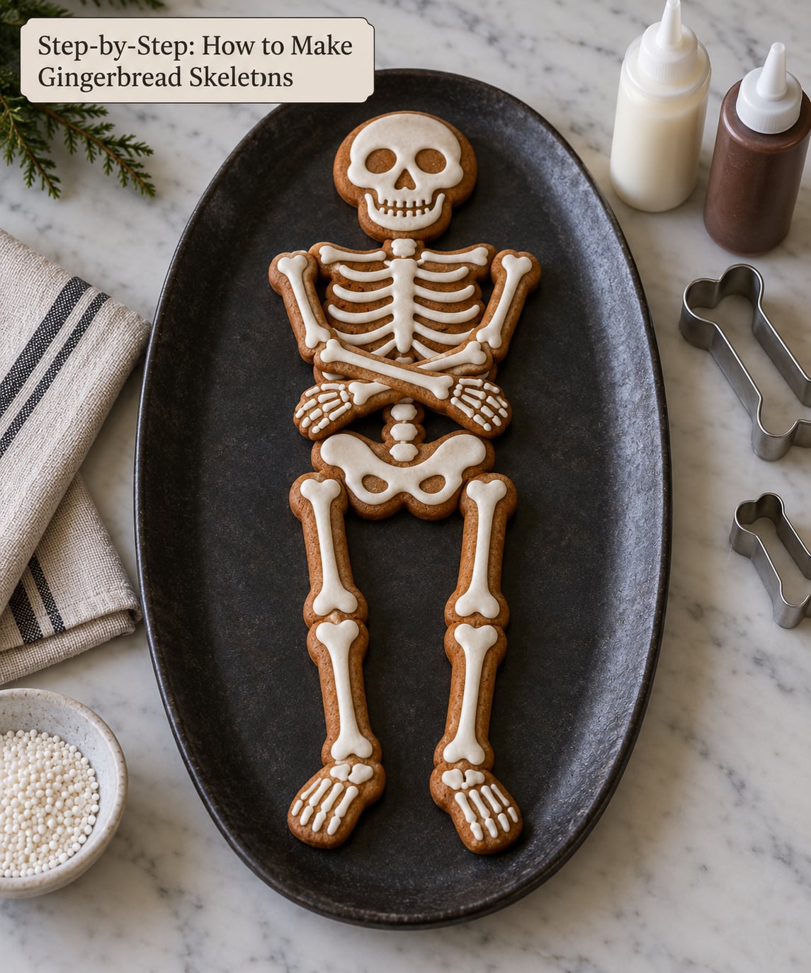 Step-by-Step: How to Make Gingerbread Skeletons
