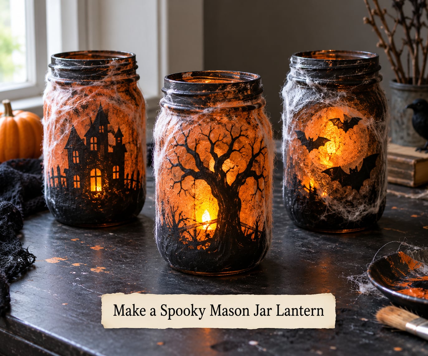 Make a Spooky Mason Jar Lantern