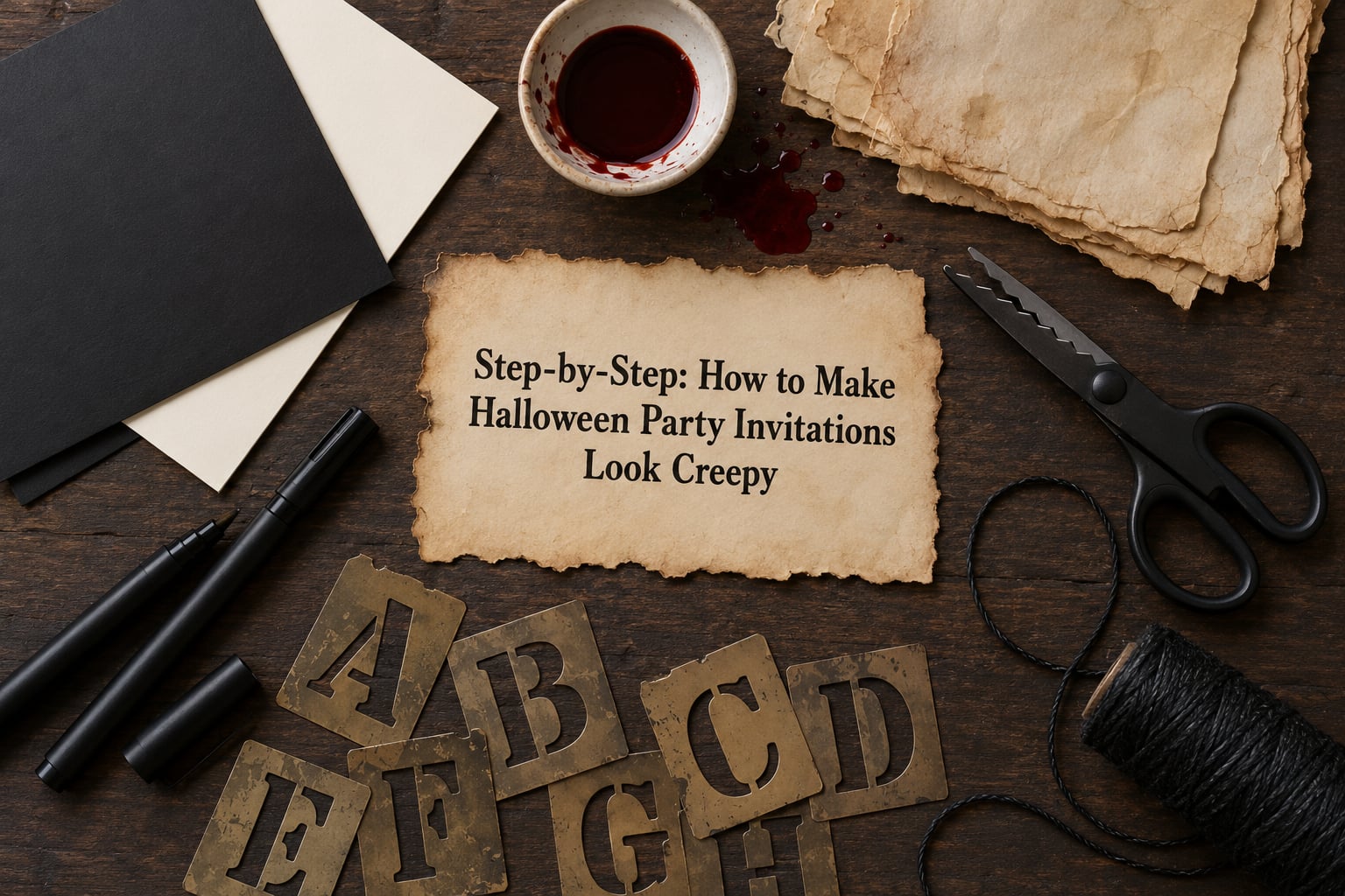 Step-by-Step: How to Make Halloween Party Invitations Look Creepy