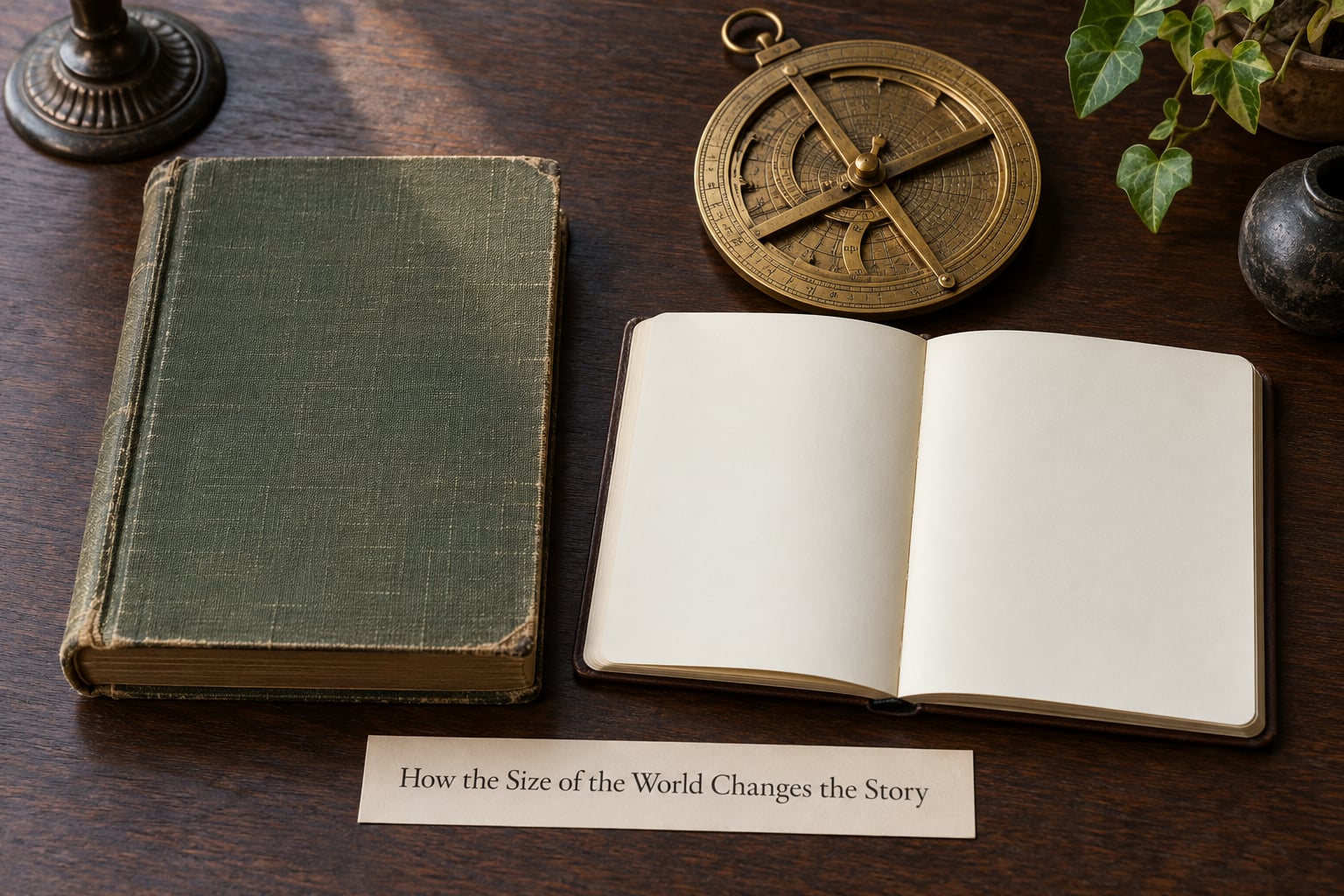 How the Size of the World Changes the Story