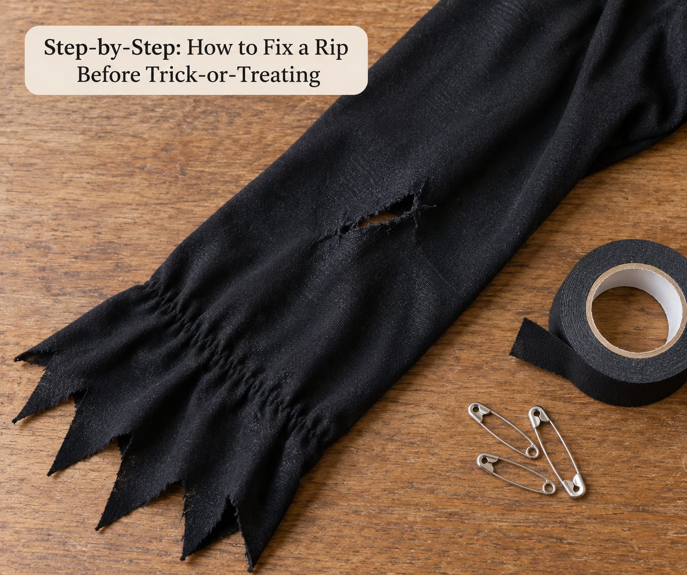 Step-by-Step: How to Fix a Rip Before Trick-or-Treating